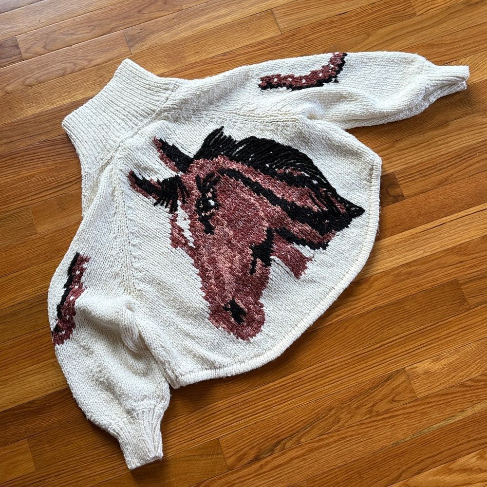 Anthropologie Pilcro Western Horse Graphic Cardigan Sweater - Picture 9 of 9